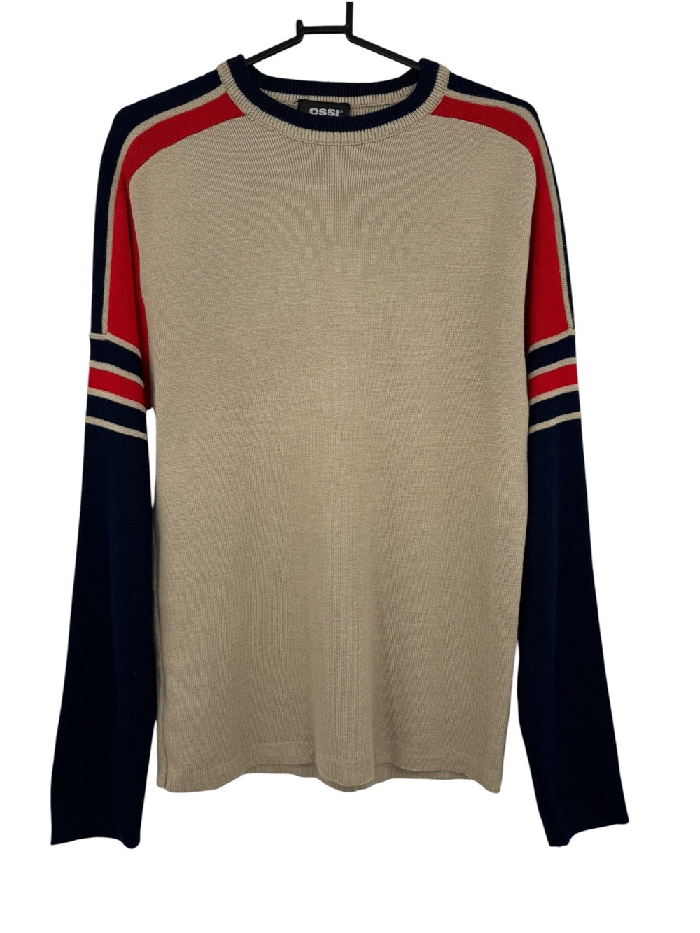 Vintage Ossi Ski Wear Colorblock 70s Acrylic/Wool Sweater L